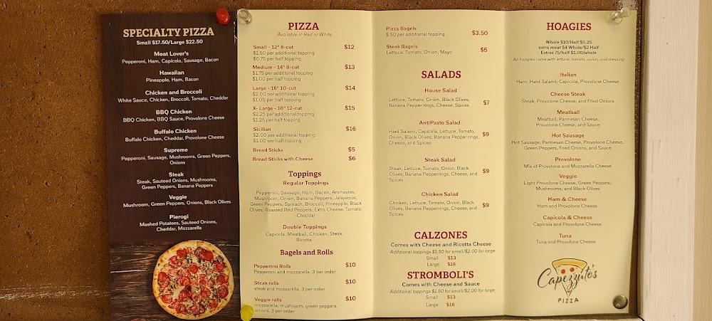 Capezzuto's Pizza Menu image 1